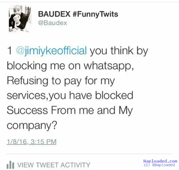 Instagram Publicist Puts Jim Iyke On Blast Over Unpaid Debt (See Snapshots)